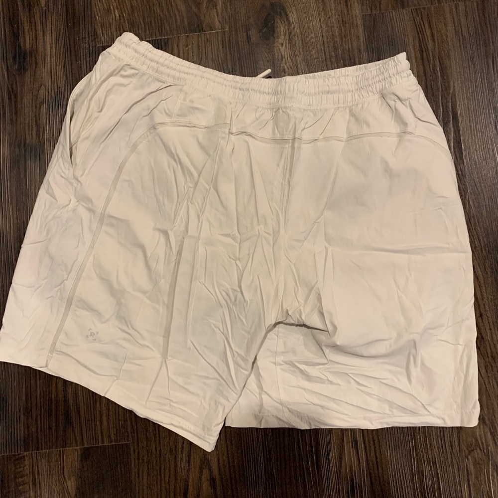 Plain white pace breaker shorts